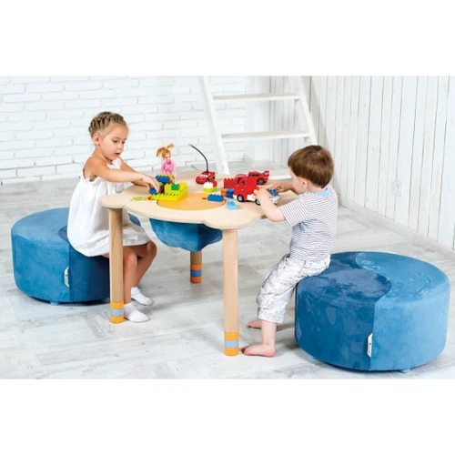 Indigo Wood Стол круглый (индиго/столешница натуральное дерево) (29702N) фото 2