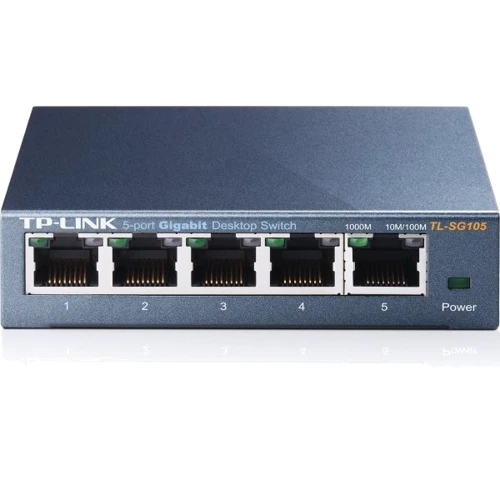 Сетевой коммутатор TP-LINK TL-SG105: Порты только Gigabit Ethernet (10/100/1000)
