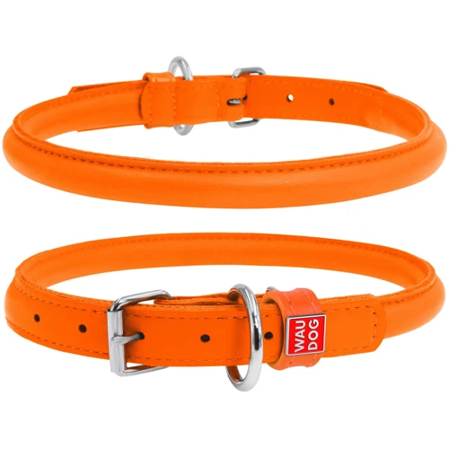 Нашийник круглий WAUDOG Glamour 13 мм 45-53 см помаранчевий (35074)