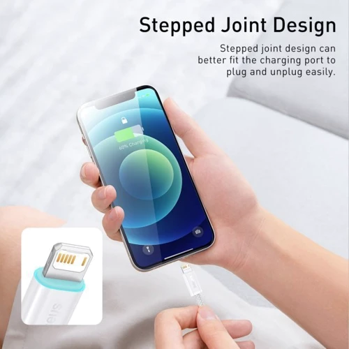 Кабель Baseus USB Cable to Lightning Dynamic 2.4A 2m White (CALD000502) фото 3
