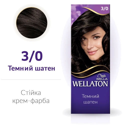 WELLATON Крем-краска для волос интенсивная 3/0 Темный шатен 110 ml фото 6