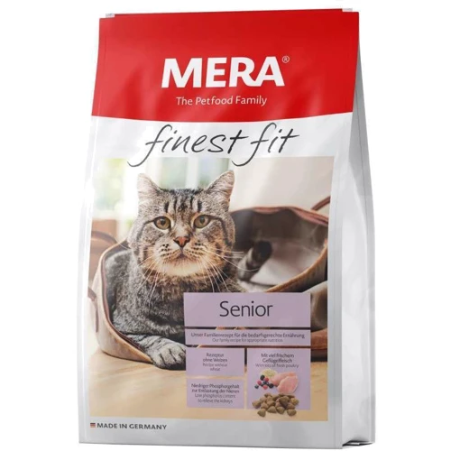 Сухой корм Mera Finest Fit Senior для пожилых кошек от 8-ми лет с курицей и рисом 400 г (033974 - 3914)