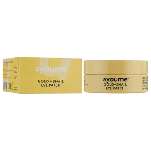Ayoume Gold + Snail Eye Patch Патчи для кожи вокруг глаз с золотом и улиточным муцином 60 шт.