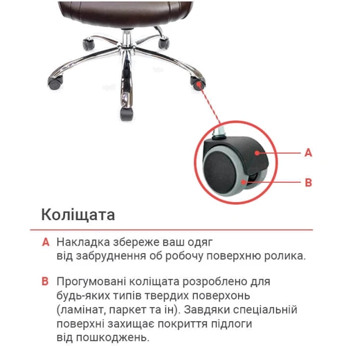 Крісло АКЛАС Сетиф CH ANF Коричневе PU-темно-коричневе (00011201) фото 12