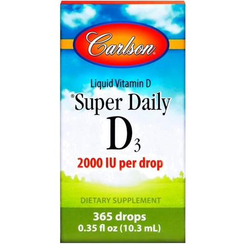Carlson Labs Super Daily D3 2,000 IU 0.35 fl oz (10.3 ml) Витамин D3