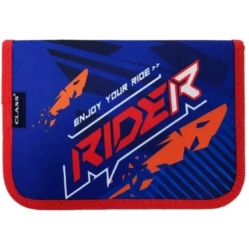 Пенал Class Rider 1 отделение 1 отворот с наполнением синий (20306С): Год выпуска коллекции 2020