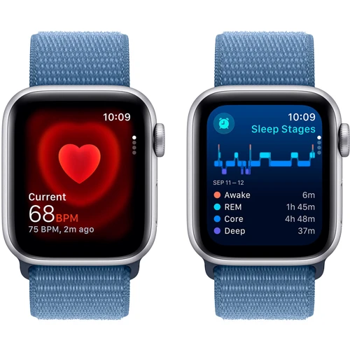 Apple Watch SE 2 2023 40mm GPS Silver Aluminum Case with Winter Blue Sport Loop (MRE33) UA фото 7