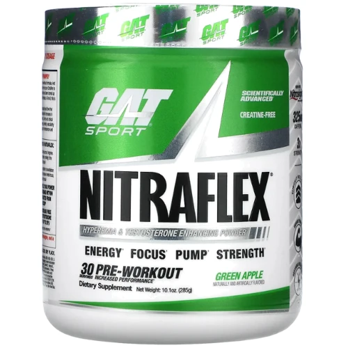 Предтренировочный комплекс GAT Nitraflex 300 g /30 servings/ Green Apple