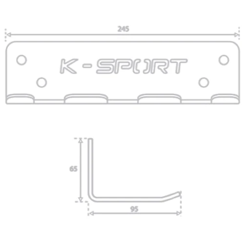Підставка і стійка Настінний тримач для грифів K-SPORT KSSL119 (KS-358): Вага, кг 1
