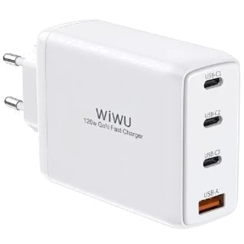 Зарядное устройство WIWU Wall Charger 3xUSB-C+USB GaN TR257-AEU 100W White
