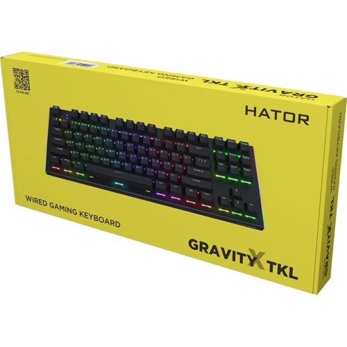 Клавиатура HATOR Gravity X TKL Aurum Orange Linear Black (HTK550UA): Подключение проводное