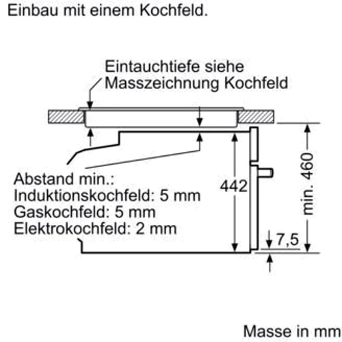 Духовой шкаф электрический Siemens CB635GBS1: Размеры 45.5 x 59.4 x 54.8 см