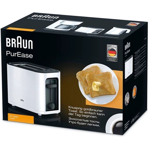 Тостер Braun HT 3000 WH: Материал корпуса пластик