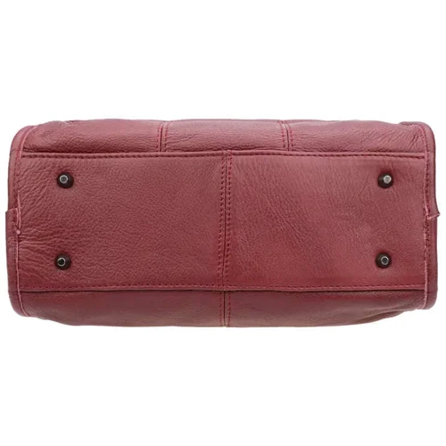 Жіноча сумка бочонок Borsa Leather бордова (1t560-burgundy): Тип Сумки