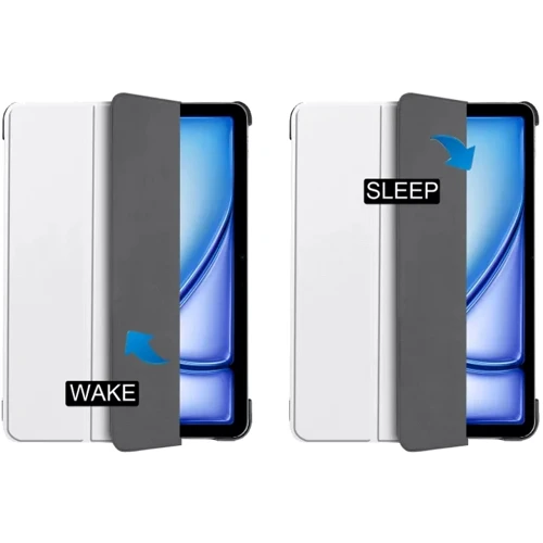 Аксессуар для iPad BeCover Smart Case White for iPad Air 11 (2024 / 2025) (711597): Материал искусственная кожа