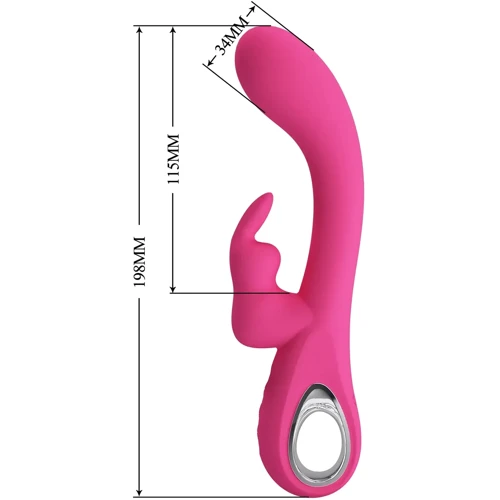 Вибратор с стимулятором клитора LYBAILE Pretty Love Novak (BI-300087)