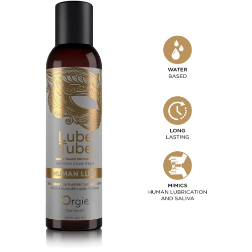 Лубрикант на водной основе Orgie Lube Tube Human Lube, 150 мл, имитация естественной смазки и слюны