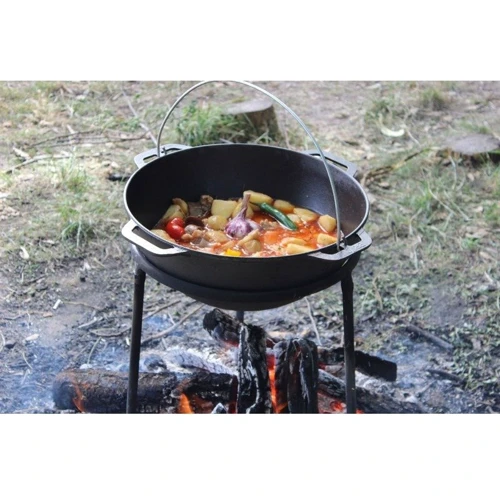 Казан Brizoll чугунный азиатский с крышкой-сковородой 12л KA12-3: Емкость, л 12