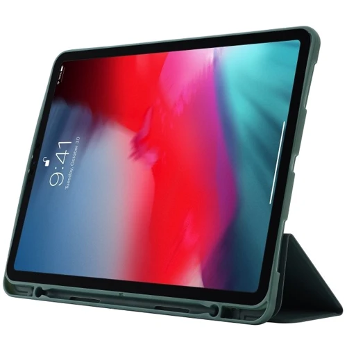 Аксессуар для iPad BeCover Tri Fold Soft TPU with Pencil mount Dark Green for iPad Air 13 (2024 / 2025) (711467): Особенности Складывается в подставку, отделение для стилуса, Приятен на ощупь, Надежная защита от царапин и загрязнений, Стильный внешний вид, Стильный дизайн, Удобно держать в руке, режим автопробуждения/сна