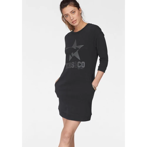 Платье KangaROOS 49674442 48 черное спортивное до середины бедра: Состав Хлопок