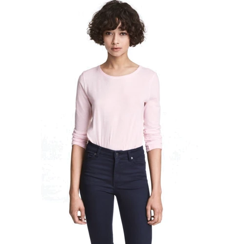 Лонгслів H & M 6204249 134-140 см світло-рожевий