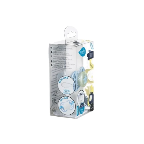 Пустышка Nuvita 7065 Air55 Cool симметричная 0m+ голубая (NV7065GA): Вид пустышки классическая