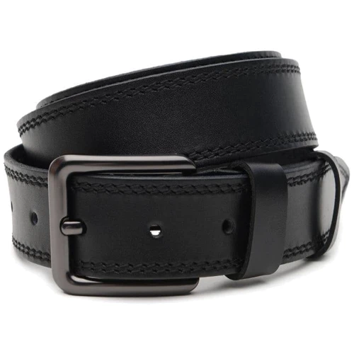 Мужской ремень Borsa Leather черный (V1125GX01-black)