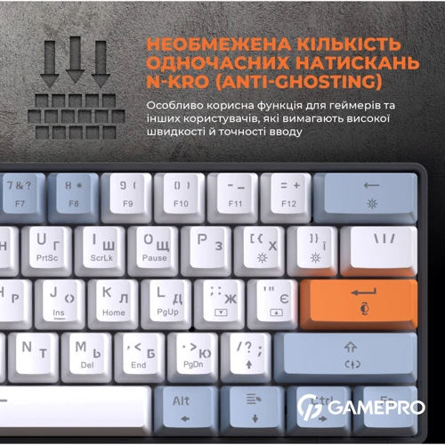 Клавиатура GamePro MK130R (Red) с Hot-Swap RGB Black фото 12