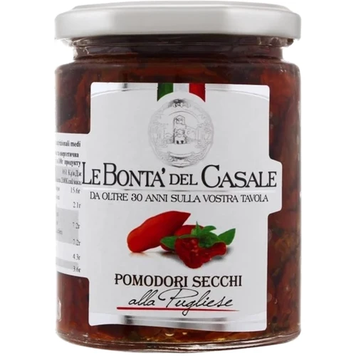 Томаты Le Bonta’ del Casale вяленые Алла Пульзе в масле 314 мл (8020454000571)