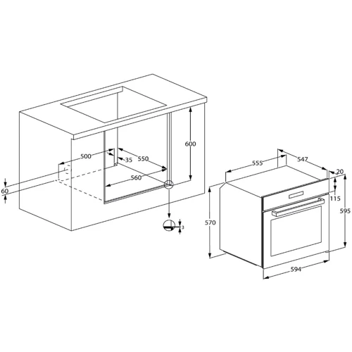 Духова шафа електрична Beko BIR 24303 BCS: Об'єм, л 72