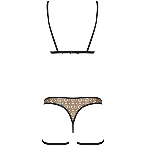 Эротический комплект нижнего белья Passion GABI SET S/M beige