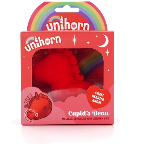 Вібратор-єдиноріжка Unihorn - Cupid's Beau, що масажує язичок-серце