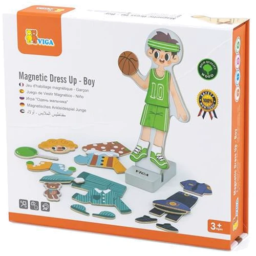 Магнитная игра Viga Toys Одень мальчика (44636): Тип прочее