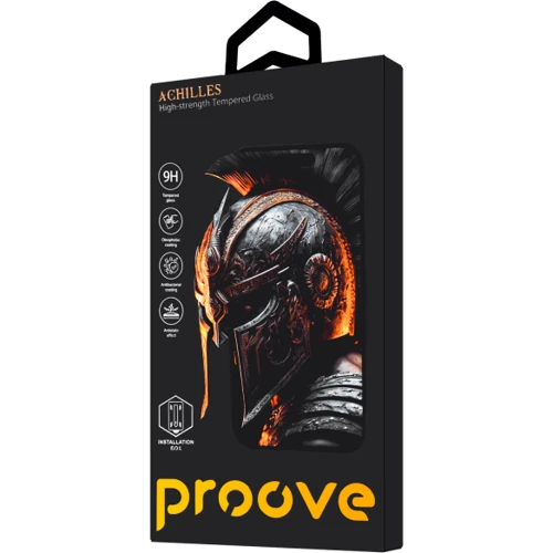 Защитное стекло для iPhone Proove Tempered Glass Achilles Installation Box Black for iPhone 16 Pro Max: Тип защиты экрана на экран