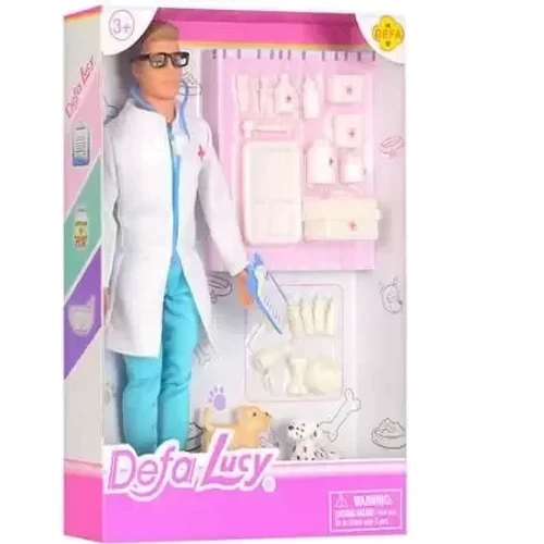 Кукла типа Барби ветеринар DEFA Lucy 8346B с собачками и инструментом фото 3