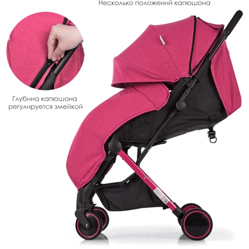 Прогулочная коляска El Camino Mimi Candy Pink (ME 1036L): Количество блоков 1