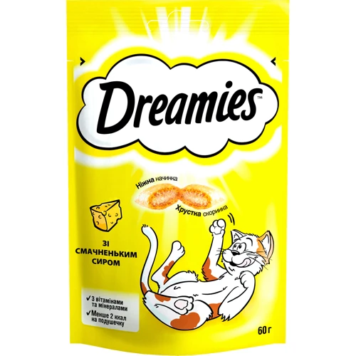 Ласощі Dreamies Cheese для кішок з сиром 6х60г (4008429037986): Вид снеки