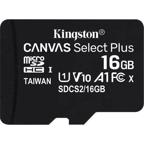 Карта пам'яті Kingston 16GB microSDHC UHS-I U1 V10 A1 Canvas Select Plus (SDCS2/16GBSP)