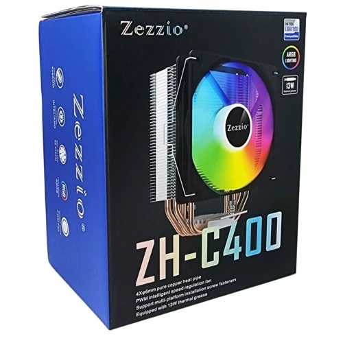 Кулер Zezzio ZH-C400 V2 ARGB/SRGB Ultra Fan: Рівень шуму, dB 33.8