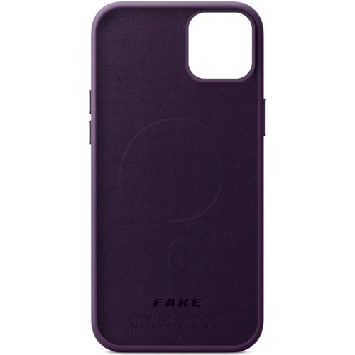 Чехол для iPhone ArmorStandart FAKE Leather Case Dark Cherry for iPhone 13 (ARM61370): Цвет фиолетовый