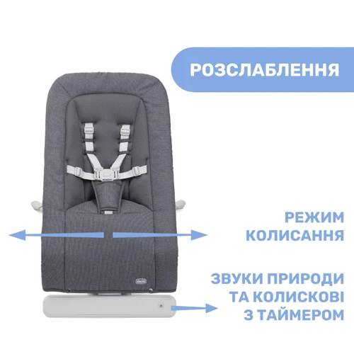 Шезлонг-гойдалка Chicco Rhythm'n'Sound, цв.04 (79651.04): Конструкція опори без колесиков