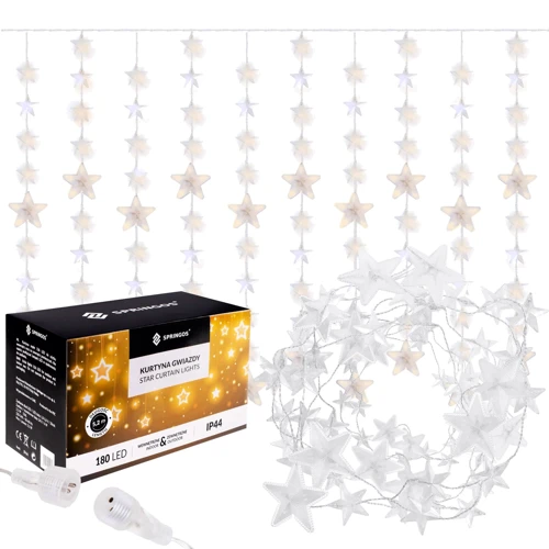 

Гирлянда Springos бахрома уличная 2 м 180 Led теплый белый (CL4004 )