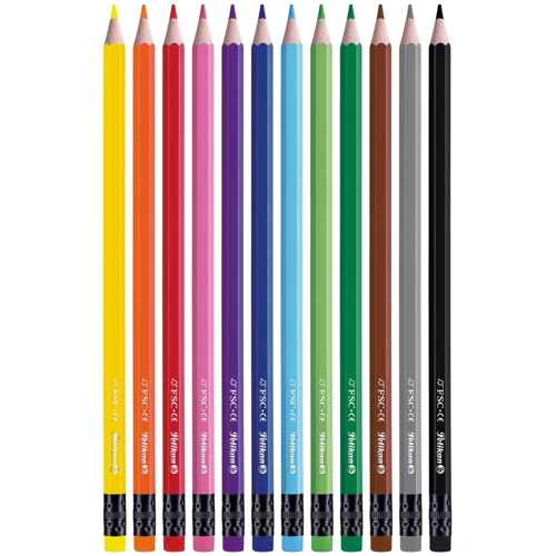 Олівці кольорові Pelikan Erasable 12 шт з ластиком: Тип кольорові