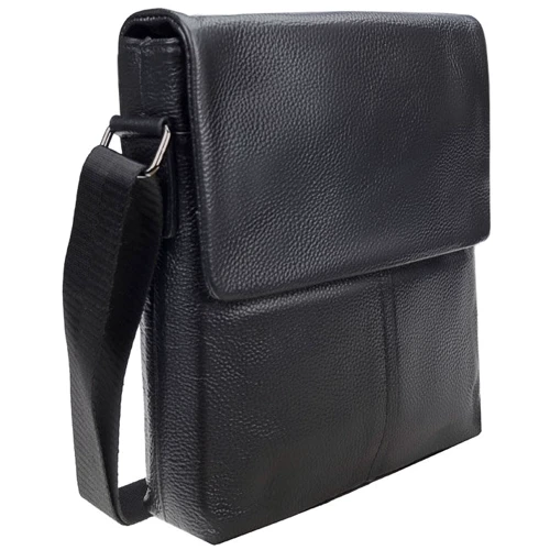 Мужская сумка планшет Borsa Leather черная (1t8870-black)