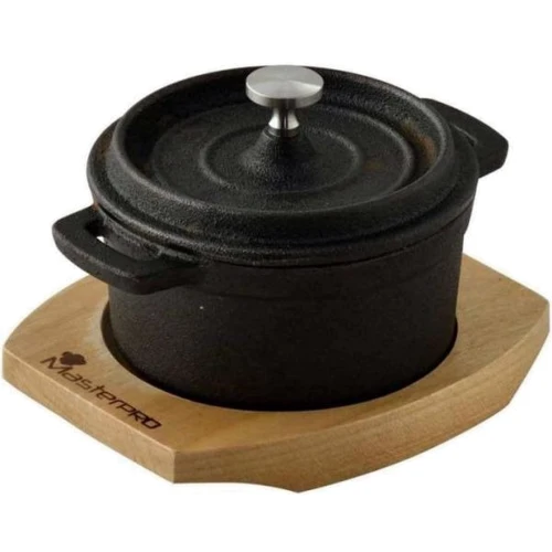 Кастрюля MasterPro Cook & share BGMP-3804-4 чугунная с крышкой 10 см 0.16 л (00000025310)
