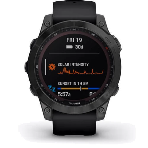 Смарт-часы Garmin Fenix 7 Sapphire Solar Carbon Grey DLC Titanium with Black Band (010-02540-21): Производитель Garmin