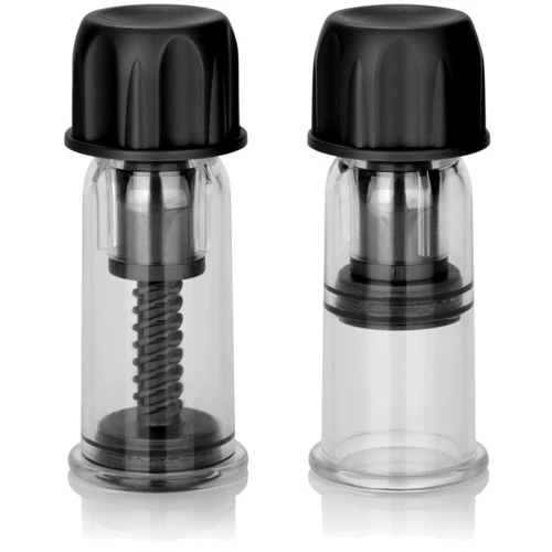 Вакуумные помпы для сосков Vacuum Twist Suckers, черный