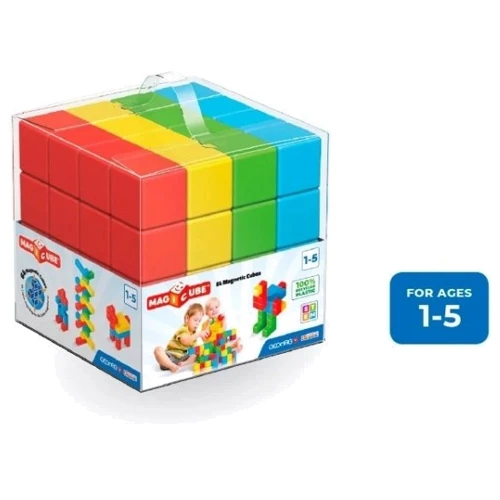 Магнітні кубики Geomag Magicube FColor Recycled Crystal еко 64 деталі (57)