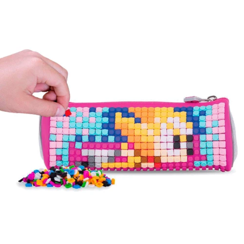 Пенал круглый Pixie Crew Crazy Colors розовый (PXA-05-W15): Материал Силикон, Неопрен