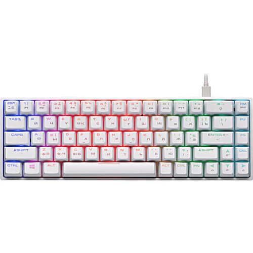 Клавіатура 2E KG380 RGB Gateron Red Switch White (2E-KG380UWT-RD)